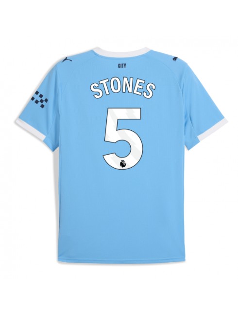 Muži Futbalové oblečenie Manchester City John Stones #5 2025-26 Krátky Rukáv - Domáci Muži Futbalové oblečenie Manchester City John Stones #5 2025-26 Krátky Rukáv - Domáci